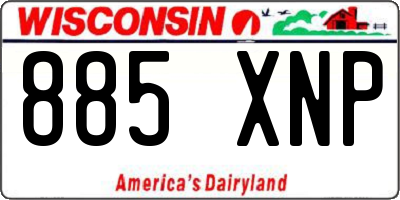 WI license plate 885XNP
