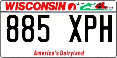 WI license plate 885XPH