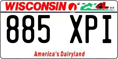 WI license plate 885XPI