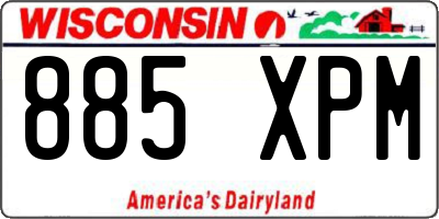 WI license plate 885XPM