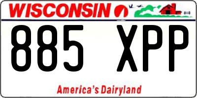 WI license plate 885XPP