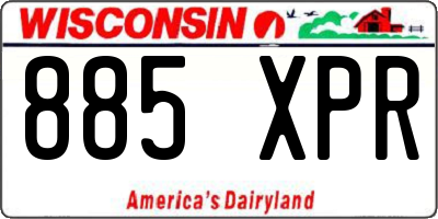 WI license plate 885XPR