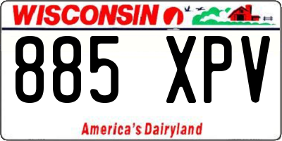 WI license plate 885XPV