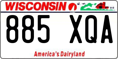 WI license plate 885XQA