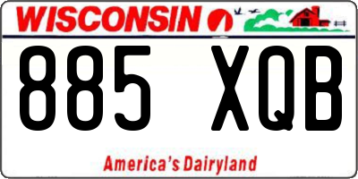 WI license plate 885XQB