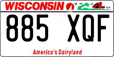 WI license plate 885XQF