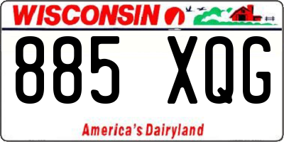 WI license plate 885XQG