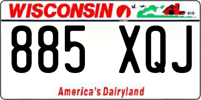 WI license plate 885XQJ
