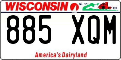 WI license plate 885XQM