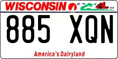 WI license plate 885XQN