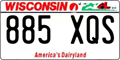 WI license plate 885XQS