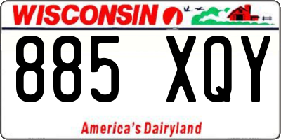 WI license plate 885XQY