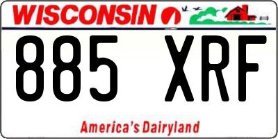 WI license plate 885XRF