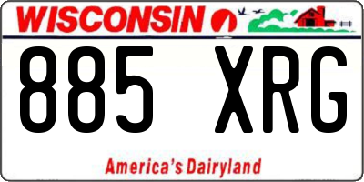 WI license plate 885XRG