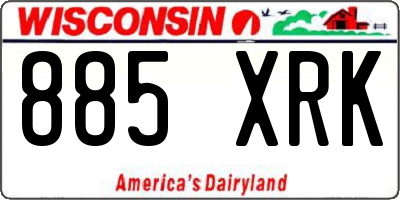 WI license plate 885XRK
