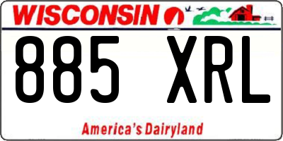 WI license plate 885XRL