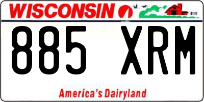 WI license plate 885XRM