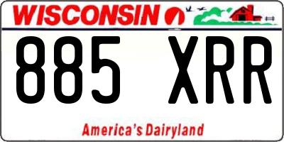 WI license plate 885XRR