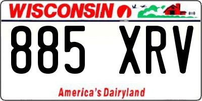 WI license plate 885XRV