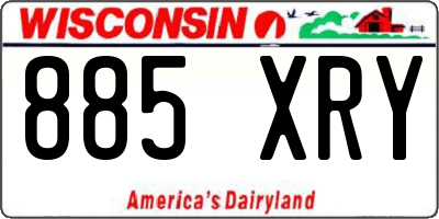 WI license plate 885XRY