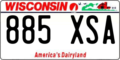 WI license plate 885XSA