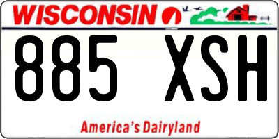 WI license plate 885XSH