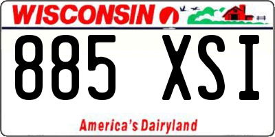 WI license plate 885XSI