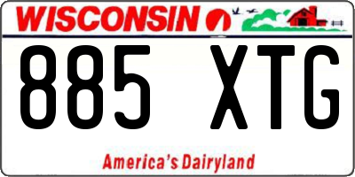 WI license plate 885XTG
