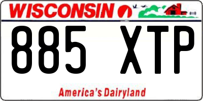 WI license plate 885XTP
