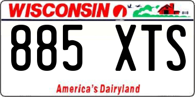 WI license plate 885XTS