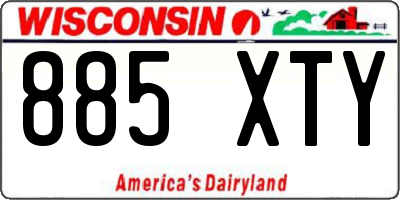WI license plate 885XTY