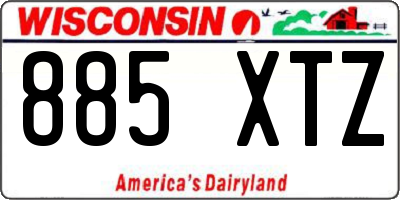 WI license plate 885XTZ