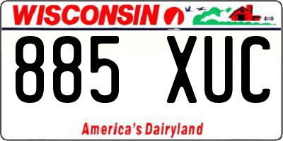 WI license plate 885XUC
