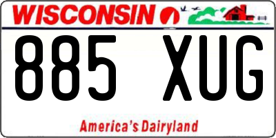 WI license plate 885XUG