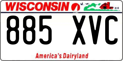 WI license plate 885XVC
