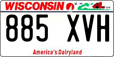 WI license plate 885XVH