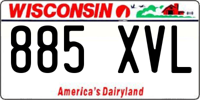WI license plate 885XVL