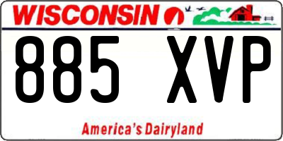 WI license plate 885XVP