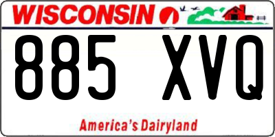 WI license plate 885XVQ