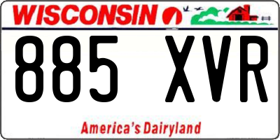 WI license plate 885XVR