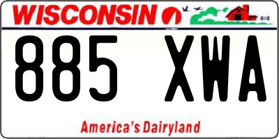 WI license plate 885XWA
