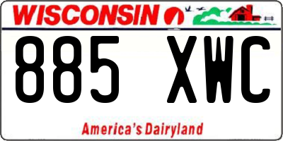 WI license plate 885XWC