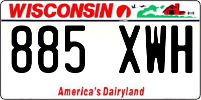 WI license plate 885XWH