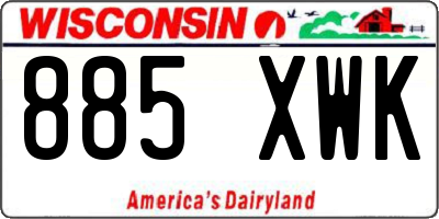 WI license plate 885XWK
