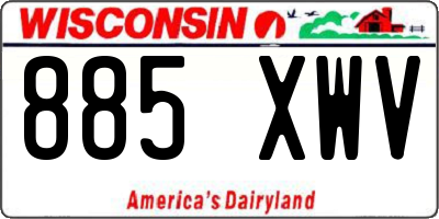 WI license plate 885XWV