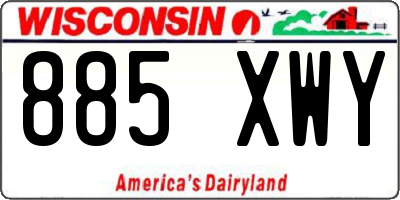 WI license plate 885XWY