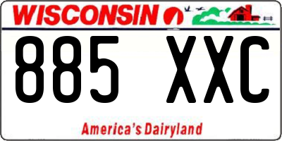 WI license plate 885XXC