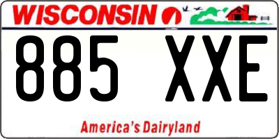 WI license plate 885XXE