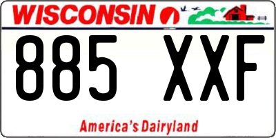 WI license plate 885XXF