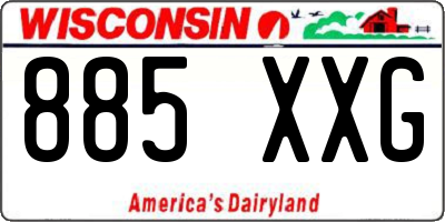 WI license plate 885XXG